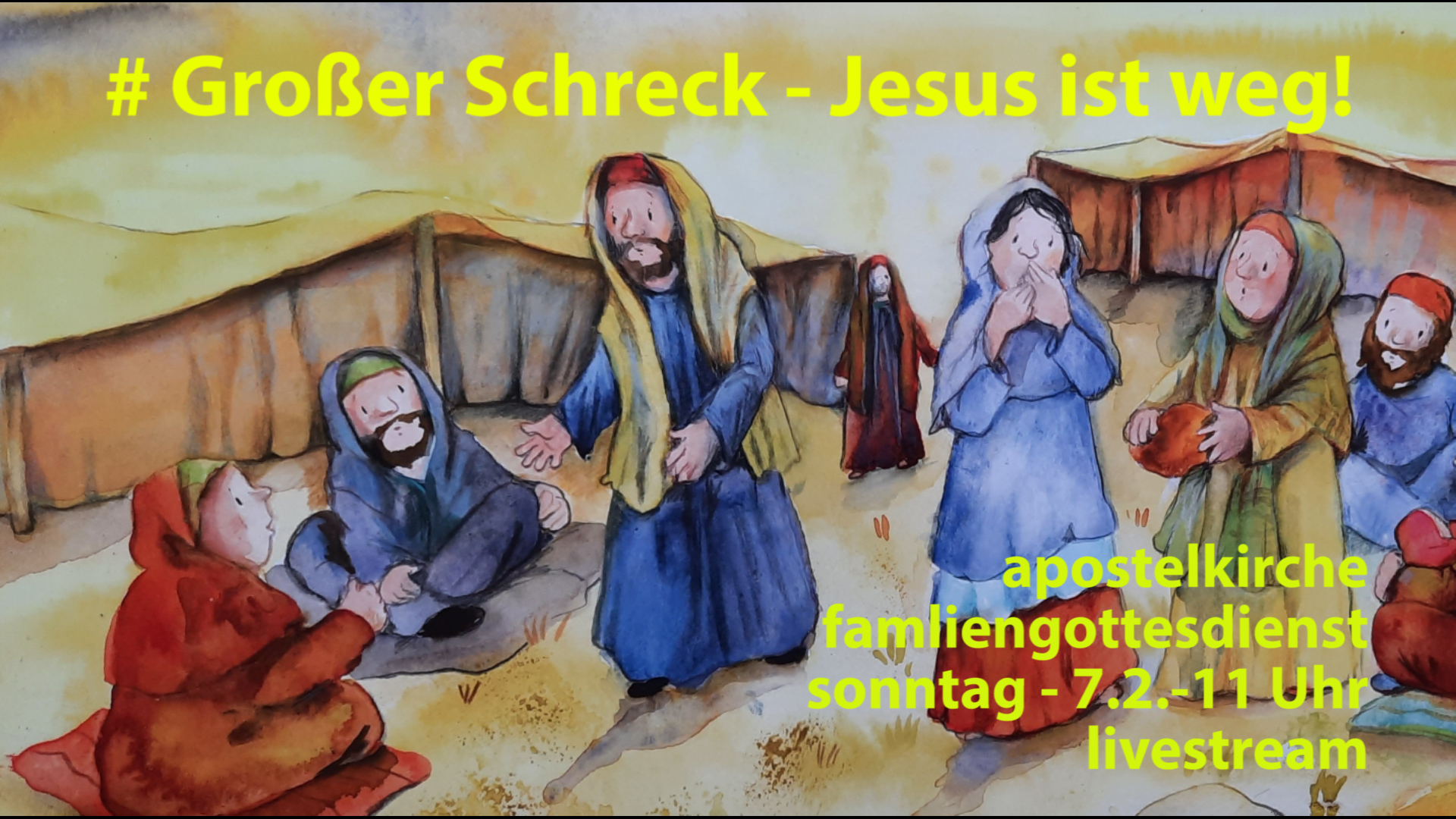 You are currently viewing „Großer Schreck – Jesus weg!“ – Familiengottesdienst aus der Apostelkirche
