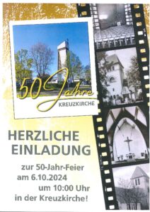 Mehr über den Artikel erfahren Wir feiern 50 Jahre (neue) Kreuzkirche am 06.10.2024